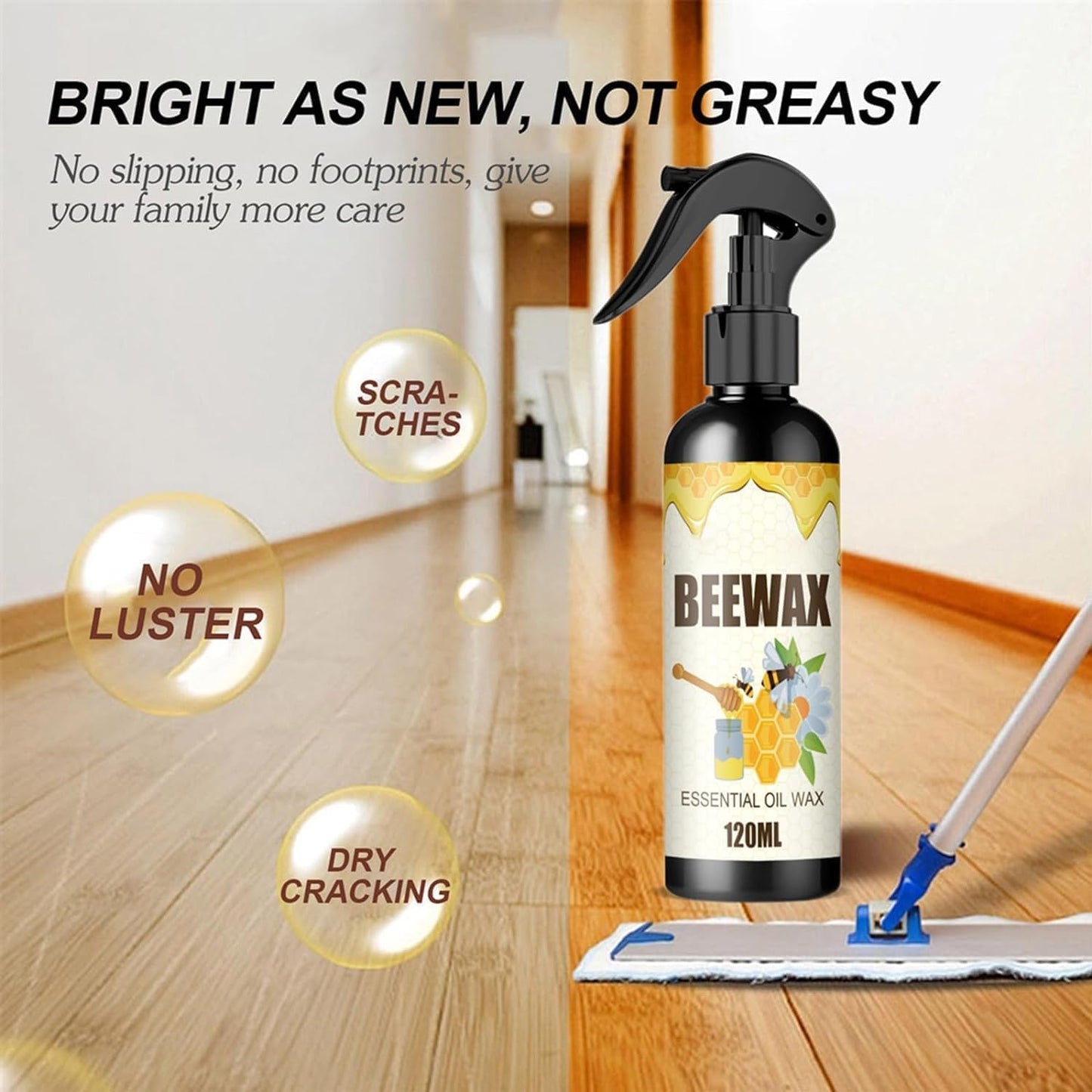 Beeswax Furniture Polish Spray – Natural Wood Cleaner